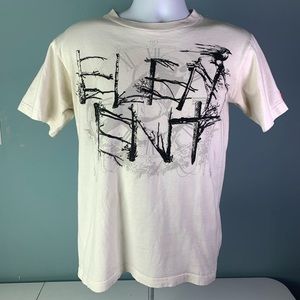 Vtg Element Skateboard Tee Raven Clock Mens Small